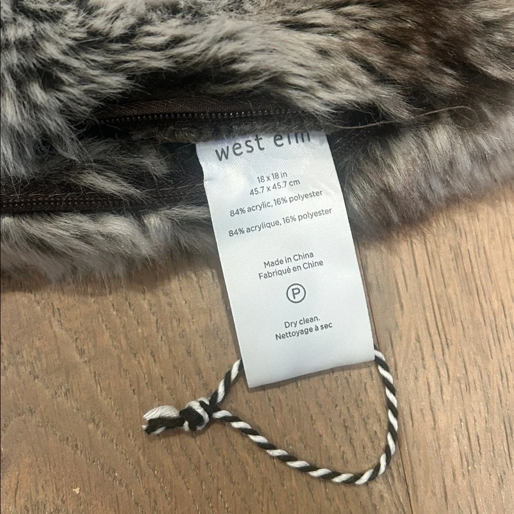 West Elm Faux Fur Ombre Pillow Cover